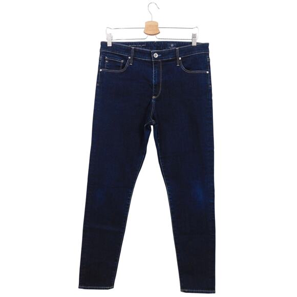 Adriano Goldschmied Blue The Farrah High Rise Skinny Ankle Denim Jeans Size 32R - Picture 1 of 7